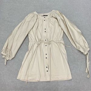 Zara,BELTED MINI DRESS,color Sand size S